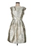 Julienne W. Metallic Silver Cocktail Dress Size M - photo 1