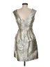 Julienne W. Metallic Silver Cocktail Dress Size M - photo 2