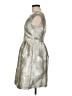 Julienne W. Metallic Silver Cocktail Dress Size M - photo 5