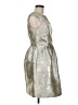 Julienne W. Metallic Silver Cocktail Dress Size M - photo 4