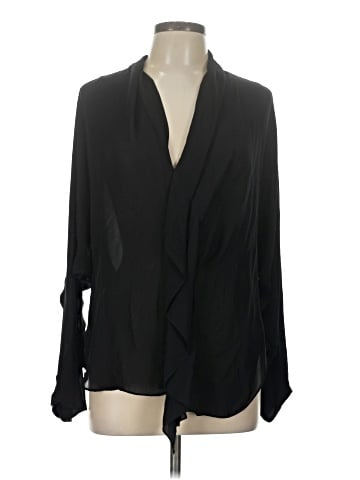 Rachel Roy Long Sleeve Silk Top (view 1)
