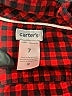 Carter's 100% Cotton Checkered-gingham Red Long Sleeve Button-Down Shirt Size 7 - photo 3