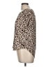 Hippie Rose Animal Print Tan Short Sleeve Blouse Size M - photo 5