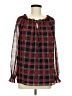 Talbots 100% Polyester Red Long Sleeve Blouse Size M - photo 1