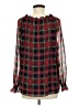 Talbots 100% Polyester Red Long Sleeve Blouse Size M - photo 2