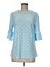 Unbranded Blue 3/4 Sleeve Blouse Size M - photo 1