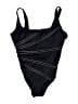 Longitude Graphic Black One Piece Swimsuit Size 12 - photo 1