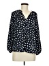 Eclair Polka Dots Black 3/4 Sleeve Blouse Size M - photo 1
