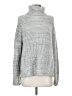 Dex Metallic Silver Turtleneck Sweater Size S - photo 1