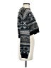Zaful 100% Polyester Print Black Pullover Sweater Size 6 - photo 4