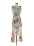 Express 100% Polyester Tropical Green Cocktail Dress Size S - photo 1
