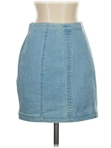 Honey Punch Denim Skirt (view 1)