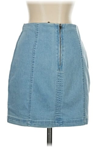 Honey Punch Denim Skirt (view 2)