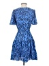 Eliza J 100% Polyester Animal Print Blue Casual Dress Size 4 - photo 2