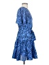 Eliza J 100% Polyester Animal Print Blue Casual Dress Size 4 - photo 4