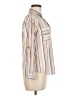 Eden & Olivia 100% Polyester Stripes Ivory Long Sleeve Blouse Size M - photo 4