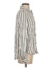 Lumiere 100% Rayon Stripes Ivory Long Sleeve Blouse Size S - photo 4