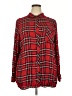 Maurices Plaid Red Long Sleeve Button-Down Shirt Size 20 (2) - photo 1