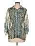 Boho Chic Paisley Green 3/4 Sleeve Blouse Size L - photo 1