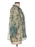 Boho Chic Paisley Green 3/4 Sleeve Blouse Size L - photo 4