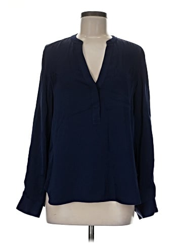 Vince. Long Sleeve Silk Top (view 1)