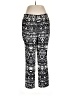 J.Crew 100% Polyester Print Black Casual Pants Size 12 - photo 1