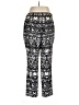 J.Crew 100% Polyester Print Black Casual Pants Size 12 - photo 2