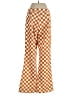 Shein 100% Polyester Checkered-gingham Orange Casual Pants Size S - photo 2
