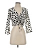Parrllel Lines 100% Polyester White Ivory 3/4 Sleeve Blouse Size XS - photo 1