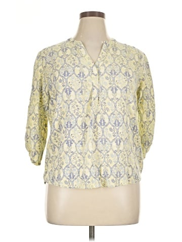 Basic Editions 3/4 Sleeve Blouse (view 1)