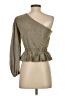 Glam 100% Polyester Gold 3/4 Sleeve Top Size S - photo 2