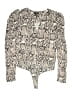 AFRM Animal Print Ivory Tan Long Sleeve Blouse Size XS - photo 1