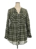 Torrid 100% Rayon Plaid Green 3/4 Sleeve Blouse Size 2X Plus (2) - photo 1