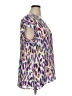 CAbi 100% Polyester Purple Short Sleeve Blouse Size XL - photo 4