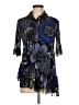 FUZZI Blue 3/4 Sleeve Blouse Size M - photo 1