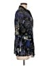 FUZZI Blue 3/4 Sleeve Blouse Size M - photo 4