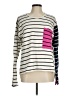 Grey by Jason Wu Stripes White Pullover Sweater Size M - photo 1