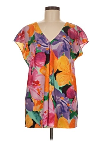 Lauren by Ralph Lauren Short Sleeve Blouse (view 1)