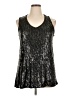Kische Black Silver Sleeveless Top Size XL - photo 1