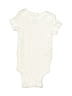 Simple Joys by Carter's 100% Cotton Solid Ivory White Short Sleeve Onesie Size Newborn - photo 1