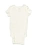 Simple Joys by Carter's 100% Cotton Solid Ivory White Short Sleeve Onesie Size Newborn - photo 2