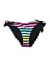Aero Stripes Black Swimsuit Bottoms Size M - photo 1