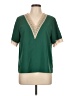 Shein 100% Polyester Green Short Sleeve Blouse Size L - photo 1