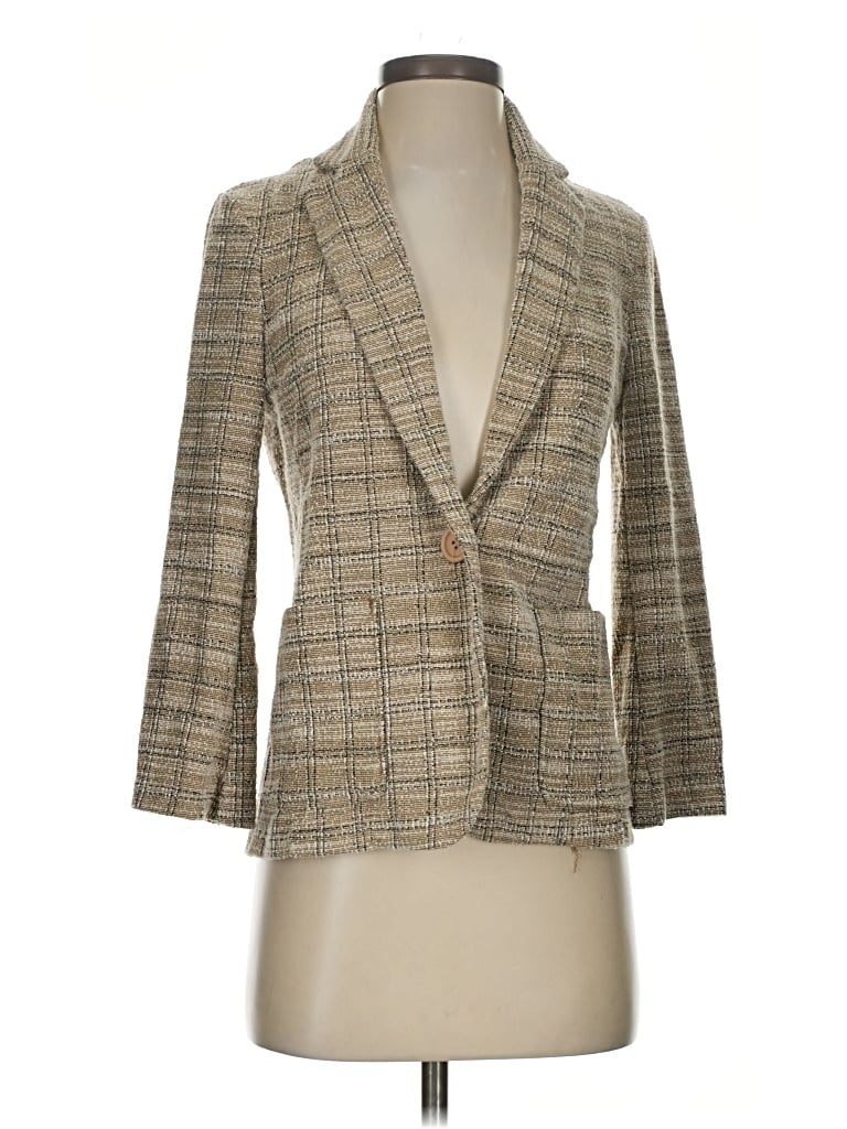 Pre-owned Max Studio Blazer Jacket In Gold