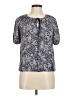 Angels 100% Rayon Blue Short Sleeve Blouse Size M - photo 1