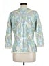 J. McLaughlin Silver 3/4 Sleeve Blouse Size L - photo 2