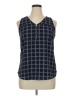 Janet Chung Blue Sleeveless Blouse Size XL - photo 1