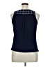 Janet Chung Blue Sleeveless Blouse Size XL - photo 2