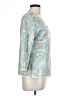 J. McLaughlin Silver 3/4 Sleeve Blouse Size L - photo 4