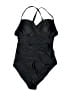Unbranded Solid Black One Piece Swimsuit Size M - photo 1